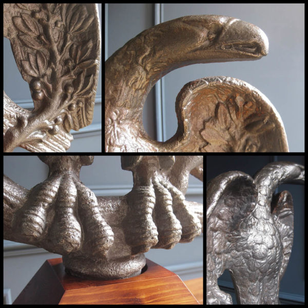 cast iron eagle sculpture