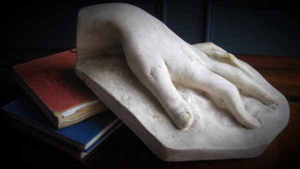 hand made of plaster