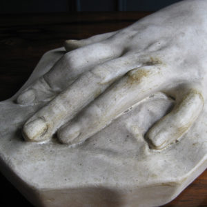 hand made of plaster