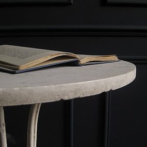 Antique cast iron and marble table