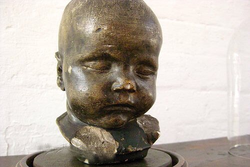 antique infant death mask