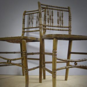 Faux bamboo chairs