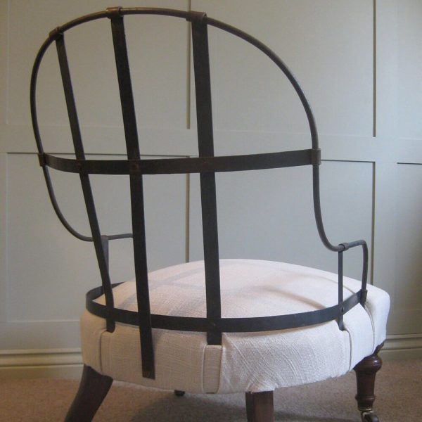 antique iron frame chair