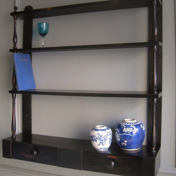 Victorian hanging wall shelves