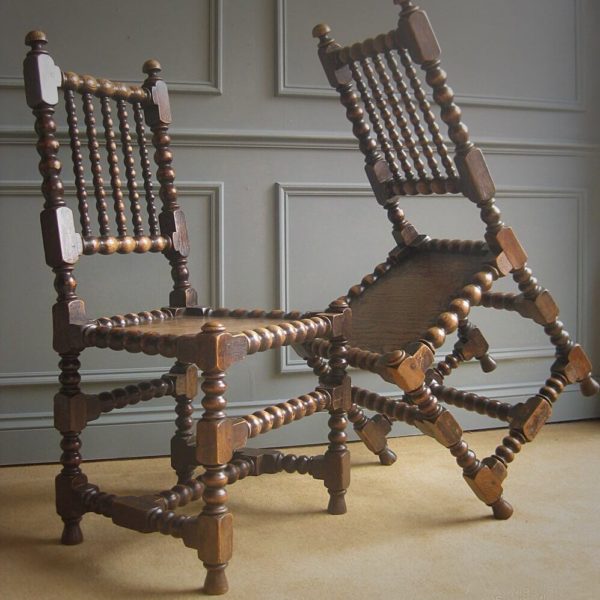bobbin turned dining chairs