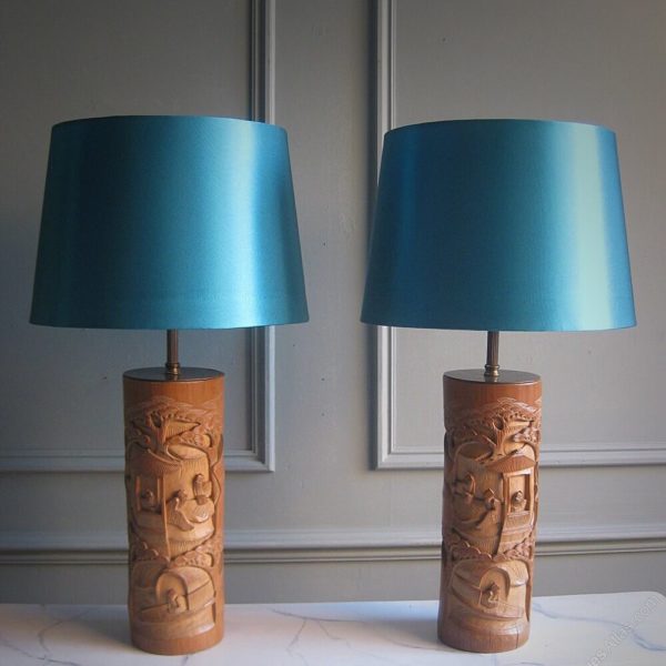 vintage bamboo table lamps