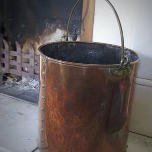 Victorian copper coal bucket