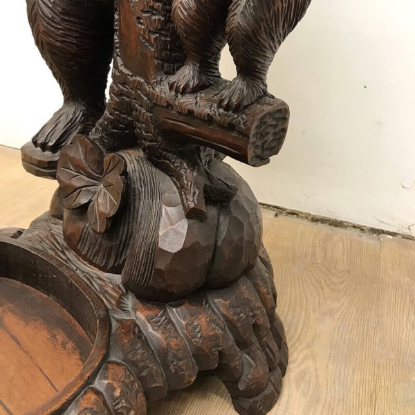 antique wood hall stand
