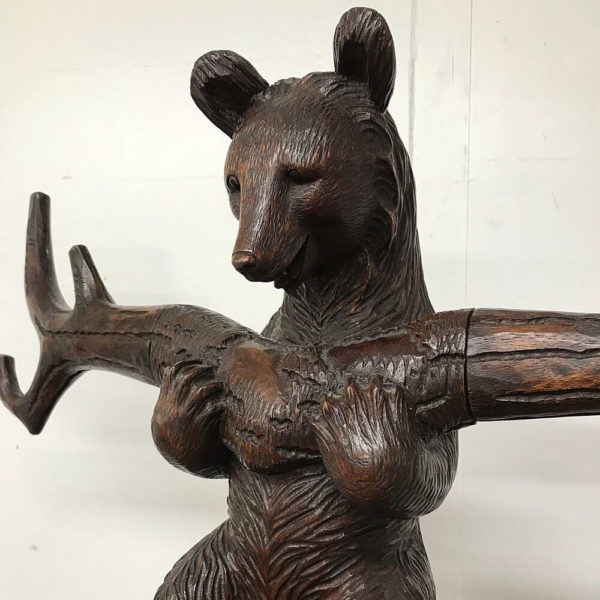 Carved bear hall stand