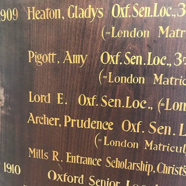 Oxford University honours board